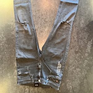 Hudson Ripped Grey Skinny Jeans Ankle Women’s